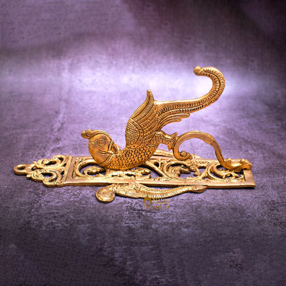 Brass Peacock Design Wall Hanging Decor 10.5 Inch by vendor-unknown - Decor (View 2)