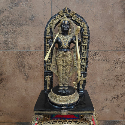 Brass Ram Lalla Statue Antique Finish 2 Feet by vendor-unknown - Hindu Gods