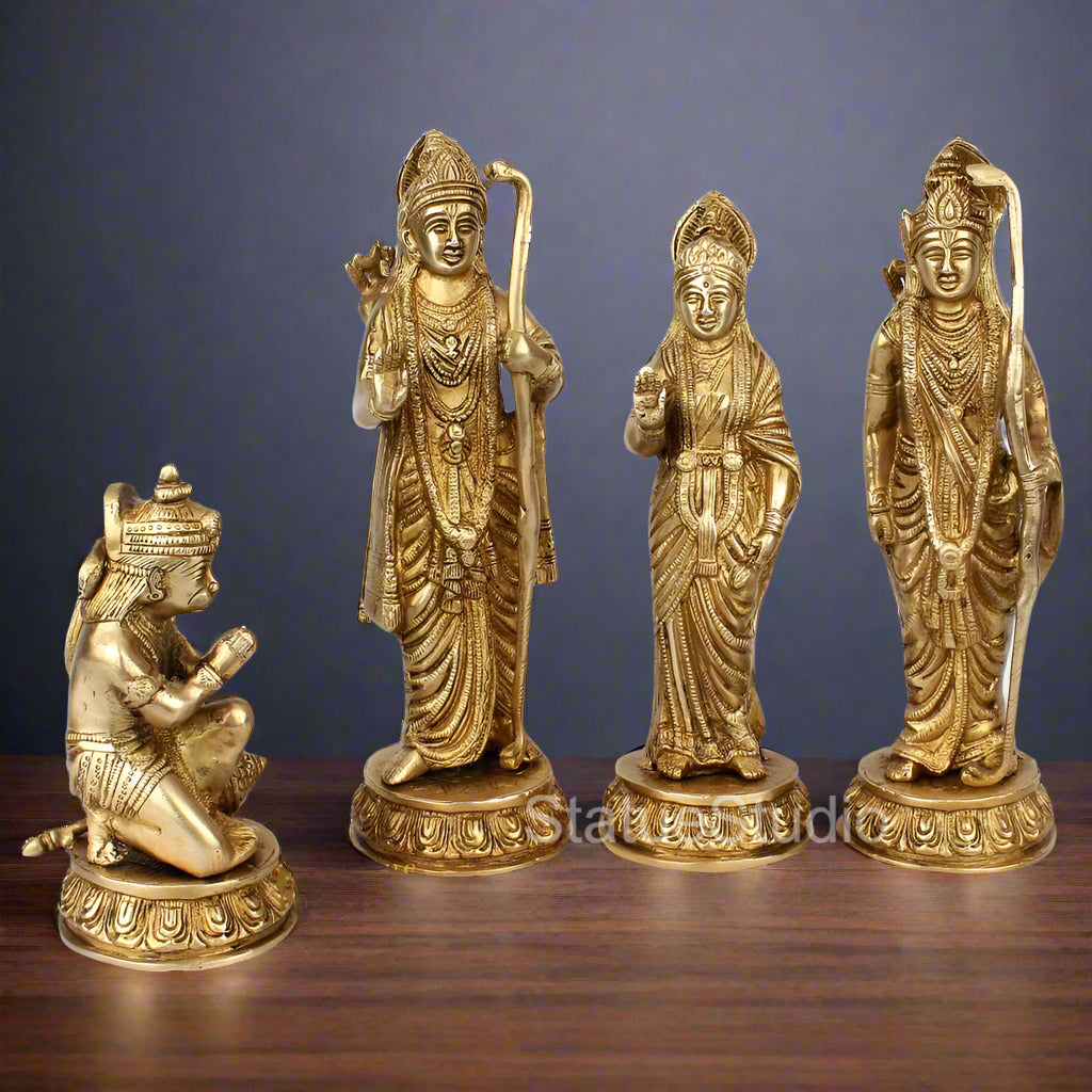Brass Rama Darbar Statue For Home Decor Showpiece 1 Feet
