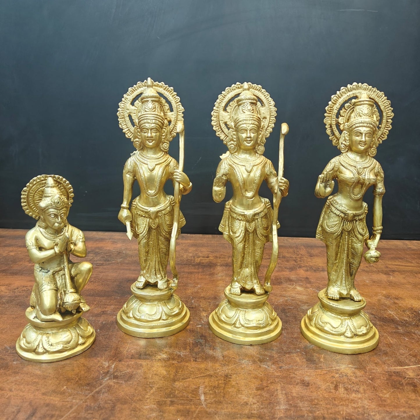 Brass Rama Darbar Statue For Home Temple Decor Set 1 Feet
