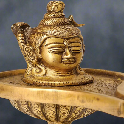 Brass Shiv Lingam Lord Shiva Enshrined as Linga 6" by vendor-unknown - Hindu Gods (View 2)