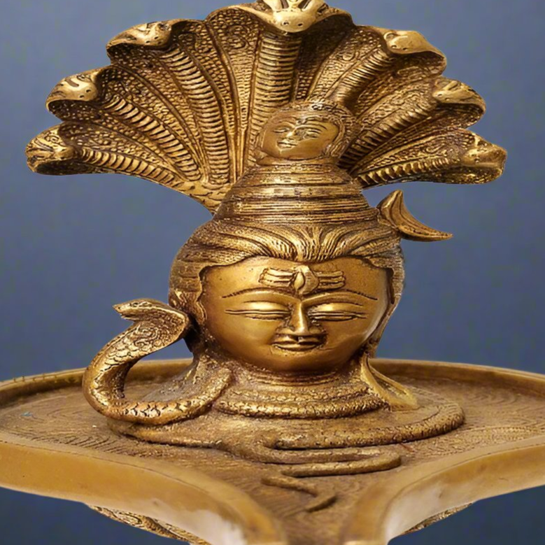 Brass Shiva Lingam Lord Shiva Enshrined as Lingam 10" - Image 2