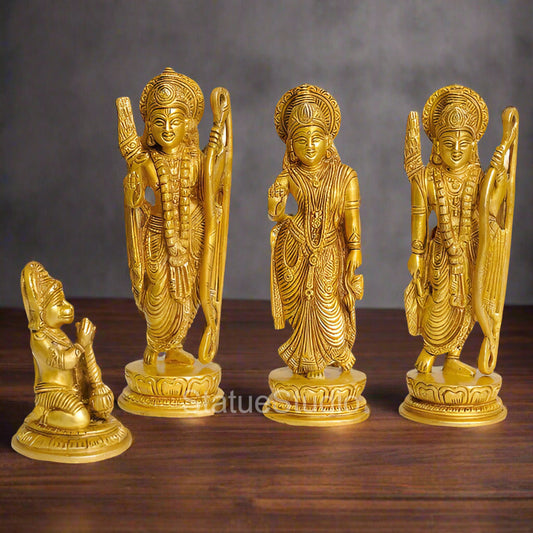 Brass Standing Ram Darbar Statue For Home Decor Religious 7"