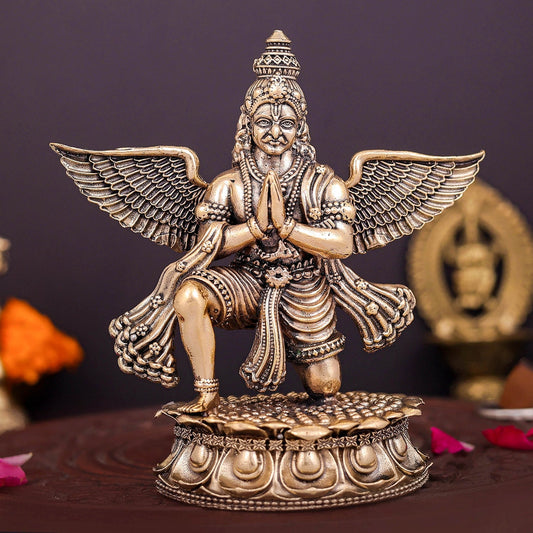 Brass Superfine Garuda Idol Vahana of Lord Vishnu 5 Inch