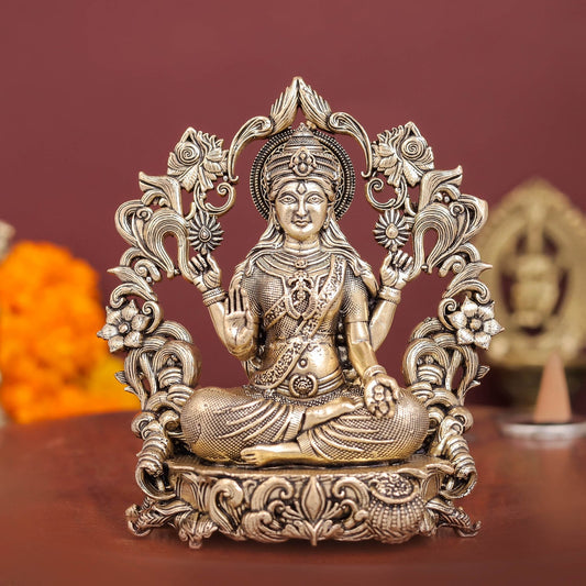 Brass Superfine Goddess Lakshmi Idol With Beautiful Arch 4 Inch
