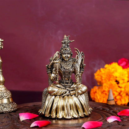 Brass Superfine Lalita Devi Rajarajeshwari Idol kamakshi amman 4 Inch by vendor-unknown - Hindu Gods