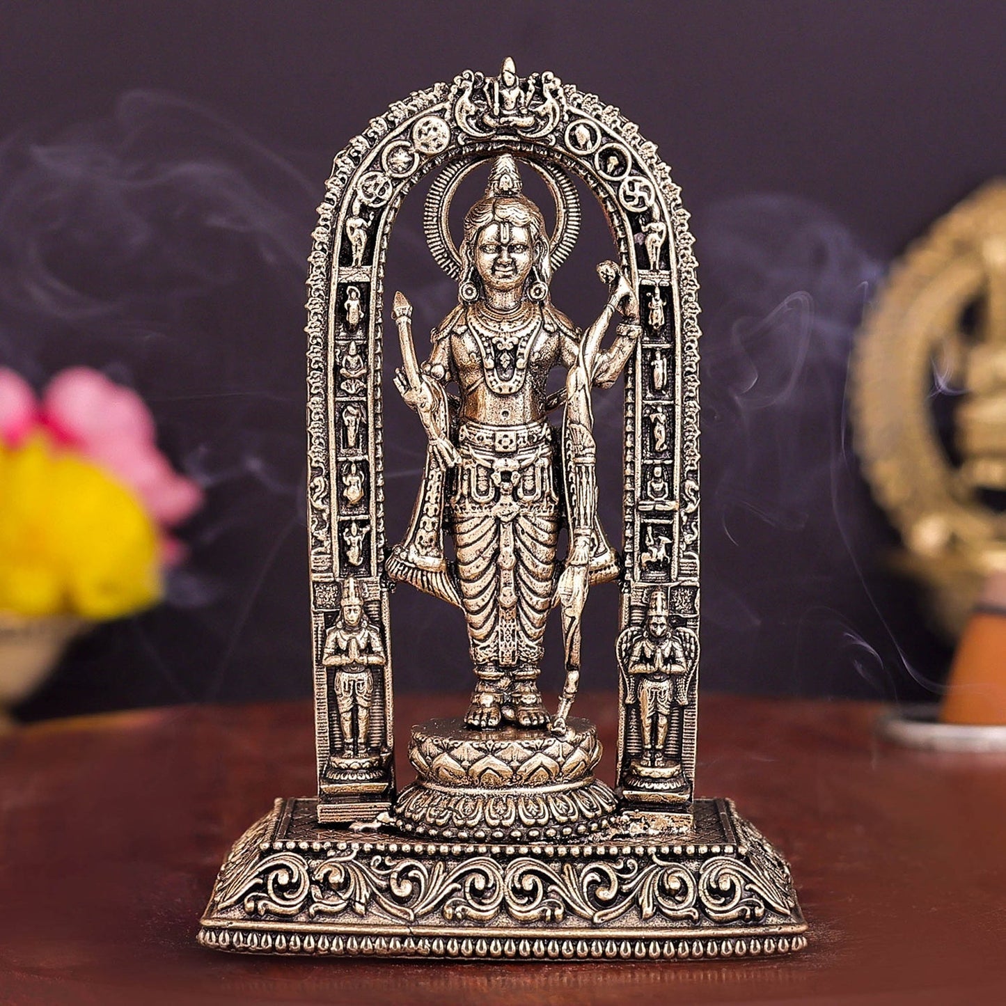 Brass Superfine Ram Lalla Idol For Home Temple Decor 4 Inch