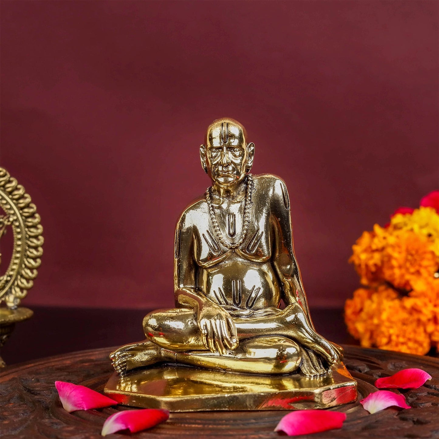 Brass Superfine Shri Swami Samarth Maharaj Statue (Swami of Akkalkot) 4 Inch