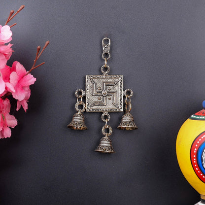 Brass Superfine Swastik Wall Hanging For Home Decor 6 Inch by vendor-unknown - Decor