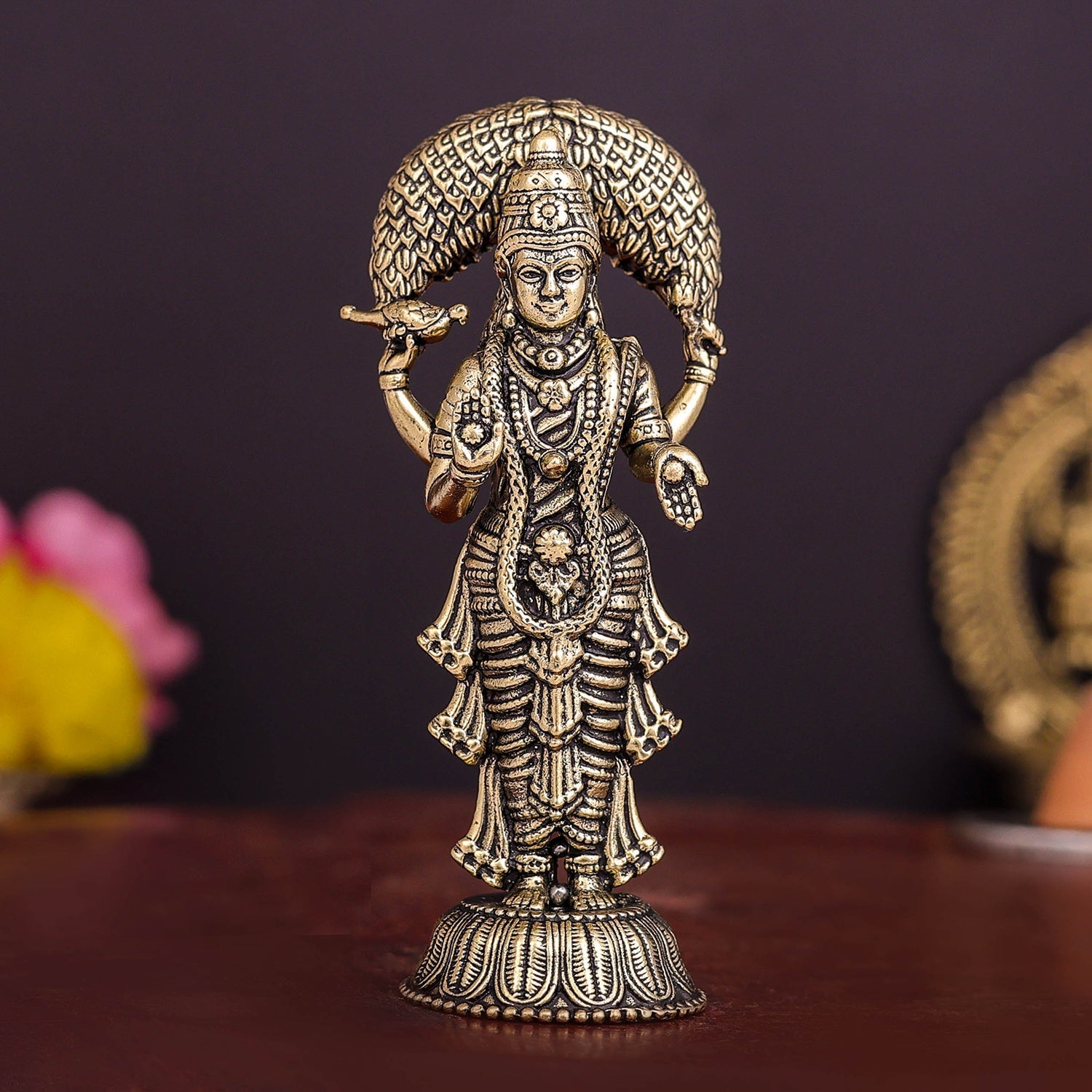 Brass Superfine Vasavi Kanyaka Parameshvari Devi 3 Inch - Eco-friendly - Sama Homes