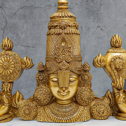 Brass Tirupati Balaji Face Wall Hanging 20 inches by vendor-unknown - Gifting (View 2)