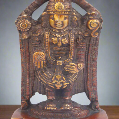 Brass Tirupati Balaji Idol Religious Decor For Sale 7 Inch by vendor-unknown - Hindu Gods (View 2)