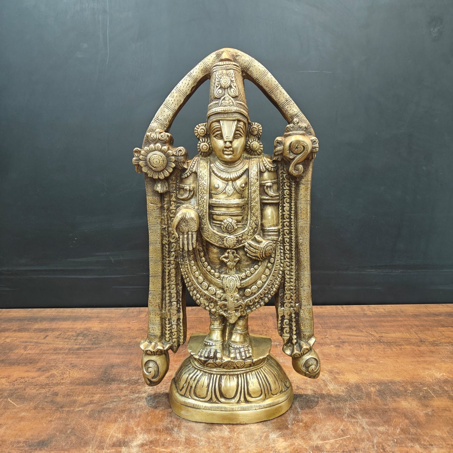 Brass Tirupati Balaji Lord Venkateshwara Swamy Idol 2 Feet - Eco-friendly - Sama Homes