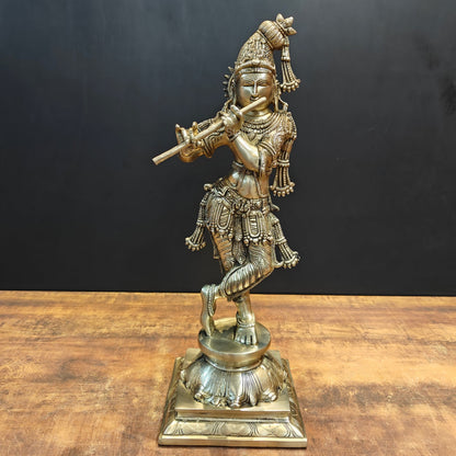 Brass Tribhanga Krishna Statue 2 Feet by vendor-unknown - Hindu Gods