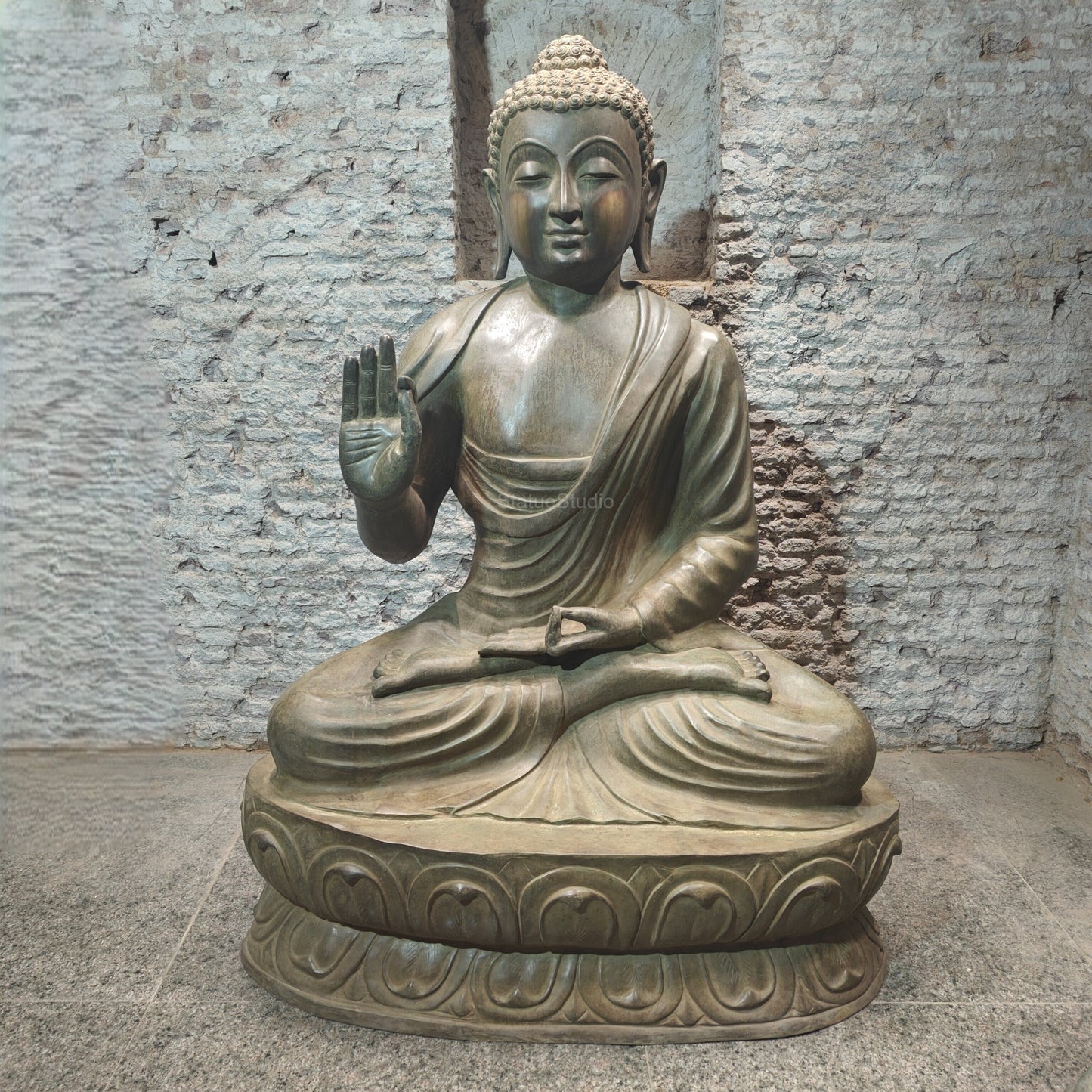 Brass Very Large Blessing Buddha Statue For Home Garden Decor 6 Feet