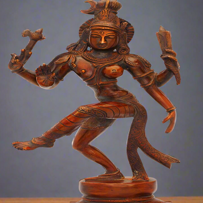 Brass Vintage Antique Shiva Idol form Ardhanareshwara 13 Inch by vendor-unknown - Hindu Gods (View 2)