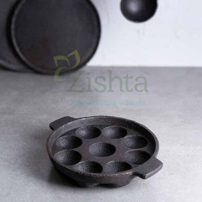 Breakfast Cast Iron Combo Large: Iron Dosa Tawa, Cast Iron Kadai & Paddu-Appe – Image 3