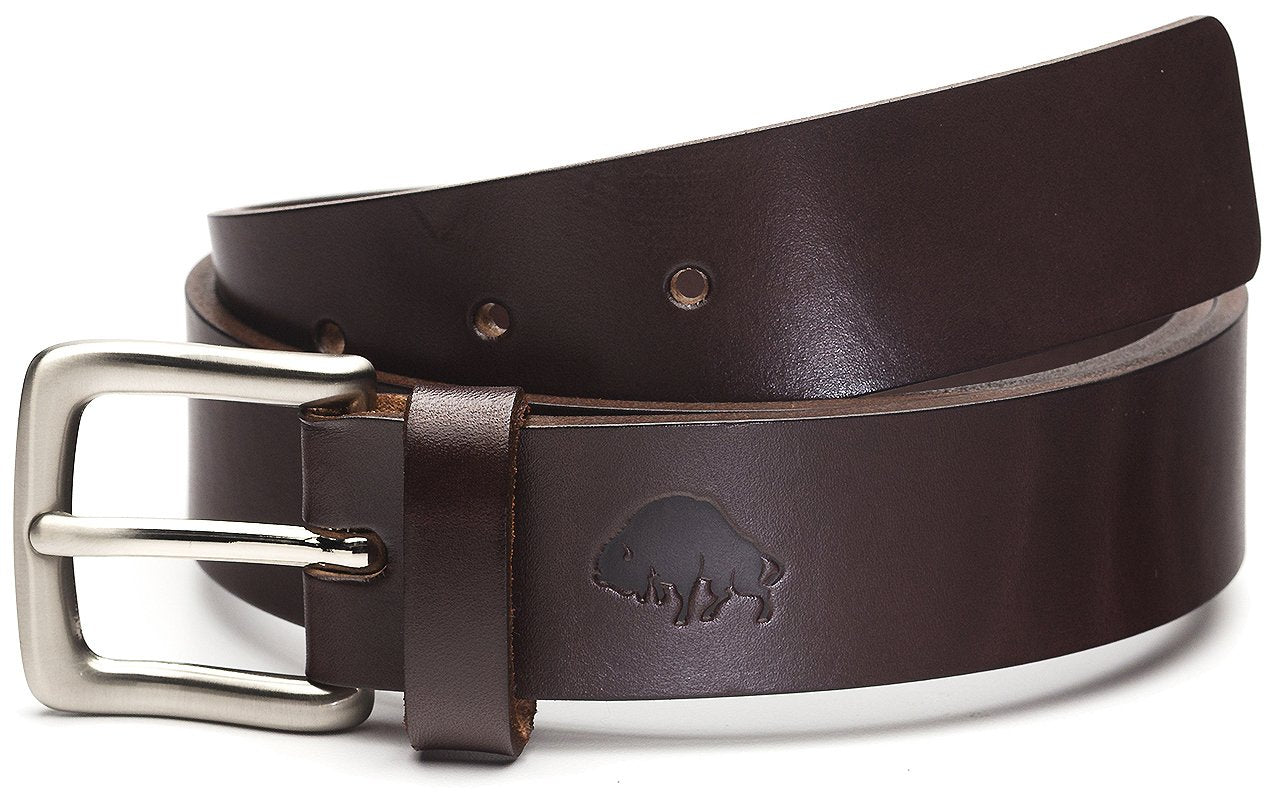 Ezra Arthur No. 1 30Mm Belts In Brown With Nickel Buckle (32) - Eco-friendly - Sama Homes