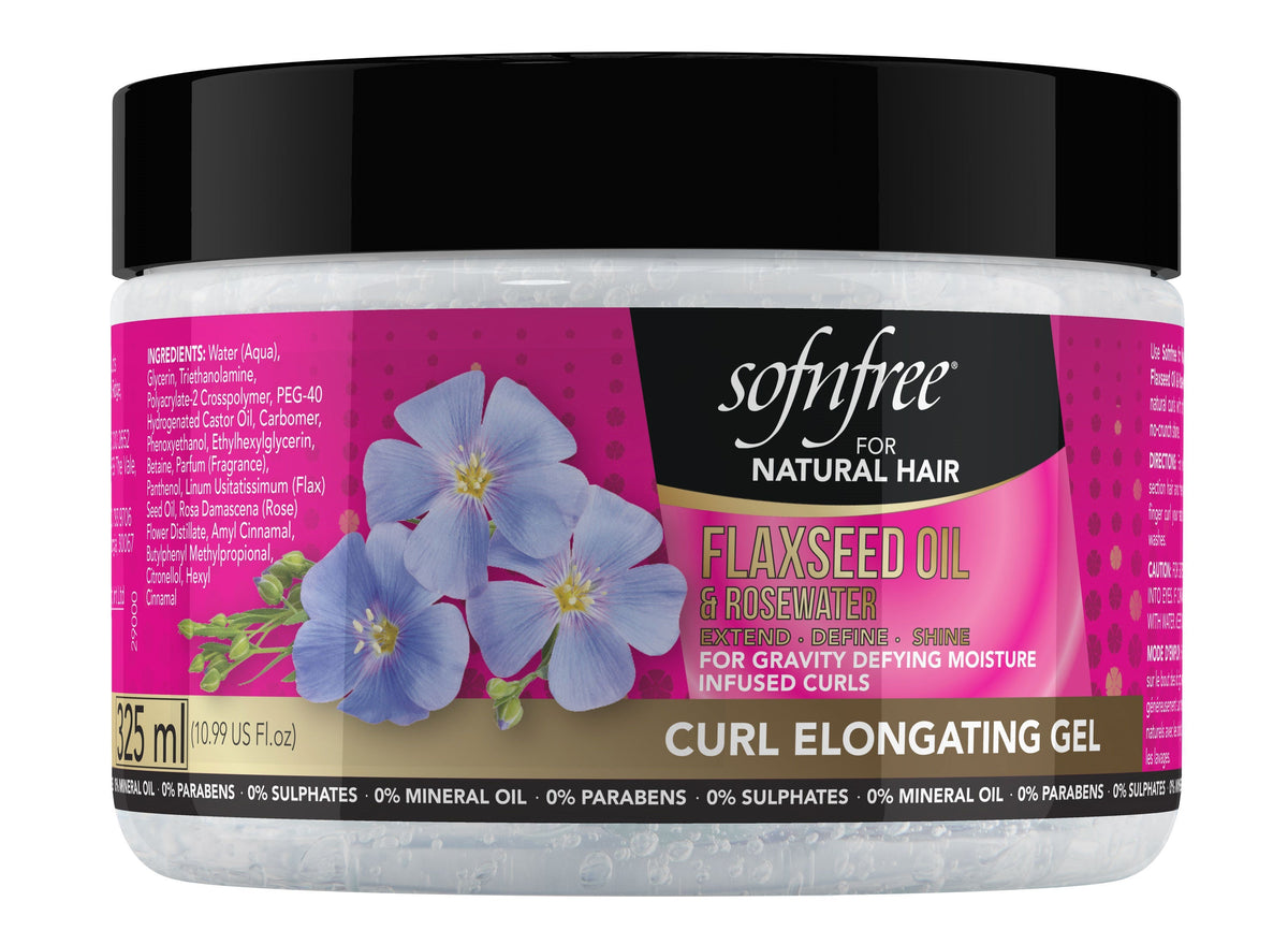 Sofn'free Flaxseed Oil & Rosewater Curl Elongating Gel 325ml by Sofn'free - Sustainable Living