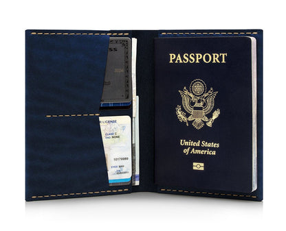 Ezra Arthur No. 5 Passport Case Navy by Ezra Arthur - Archived (View 2)