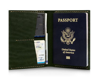 Ezra Arthur No. 5 Passport Case Green by Ezra Arthur - Wallets (View 3)