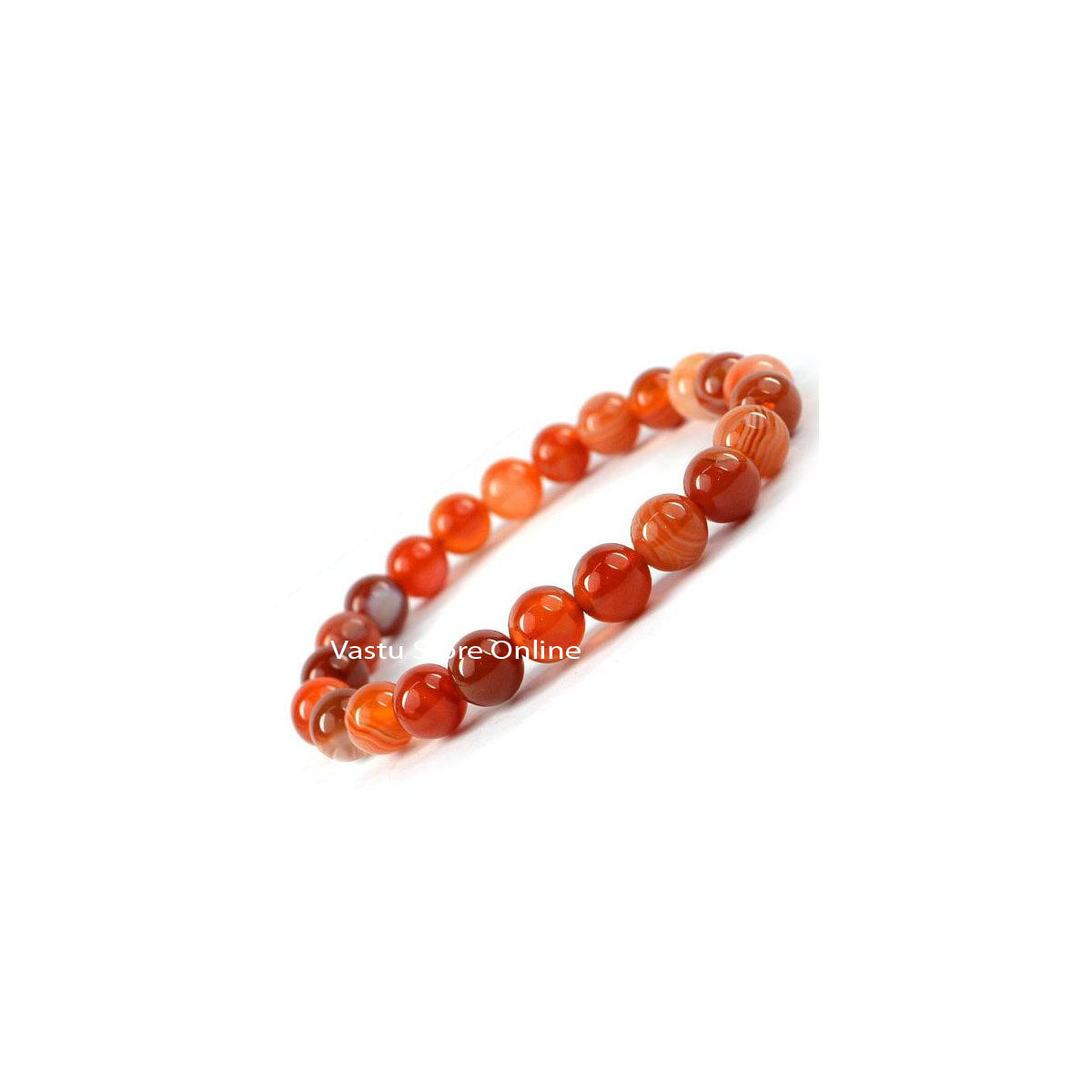 Carnelian Round Crystal Bracelet - Eco-friendly - Sama Homes