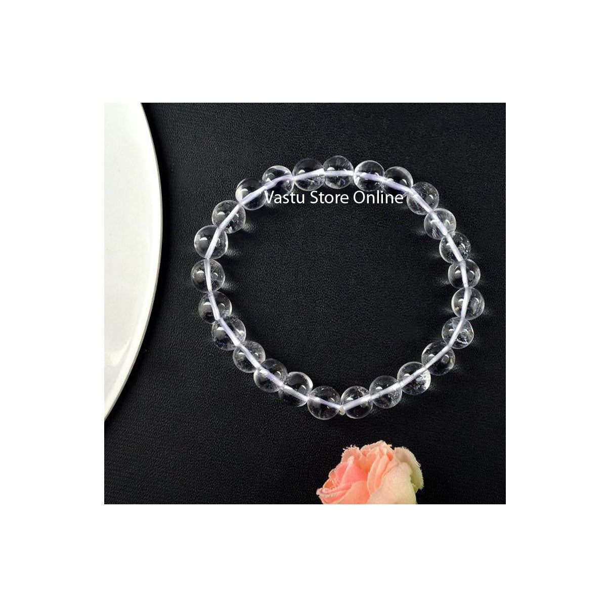 Clear Quartz Round Crystal Bracelet - Image 3