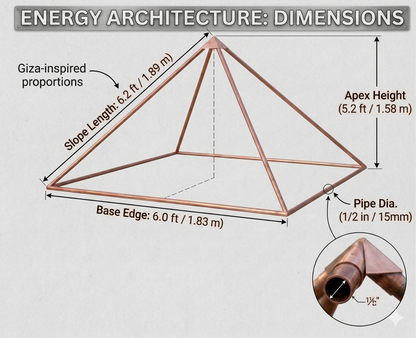 SAMA TAMRA Certified Pure Copper Meditation Pyramid | Precise Giza Geometry Energy Portal by SAMA Homes - Sustainable Living (View 3)