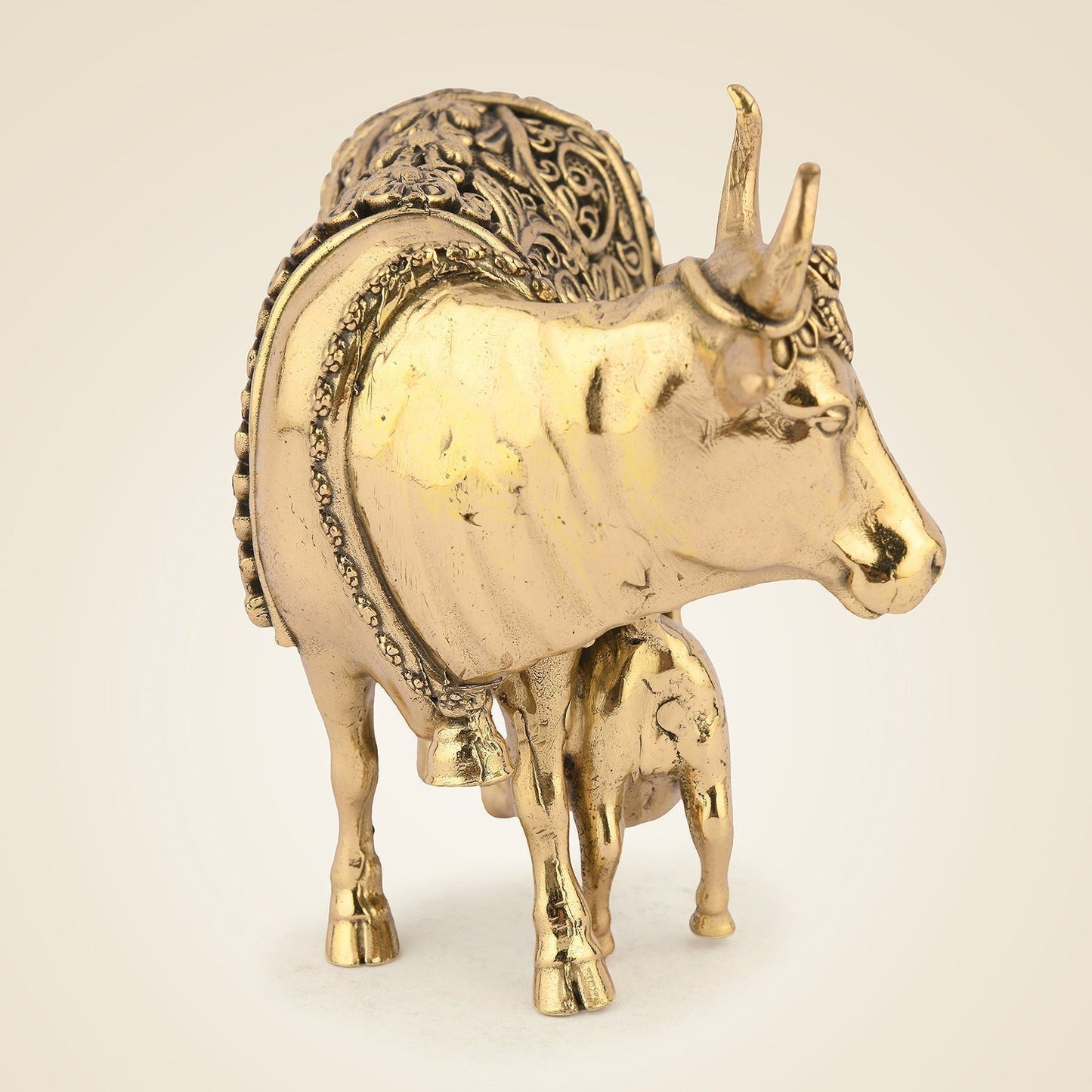 Wish Fulfilling Kamdhenu Brass Murti for Home Decor