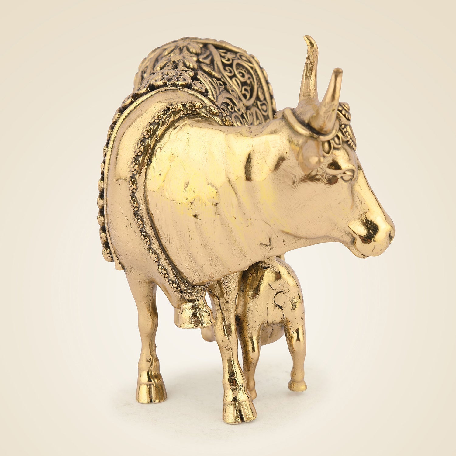 Wish Fulfilling Kamdhenu Brass Murti for Home Decor - Image 4