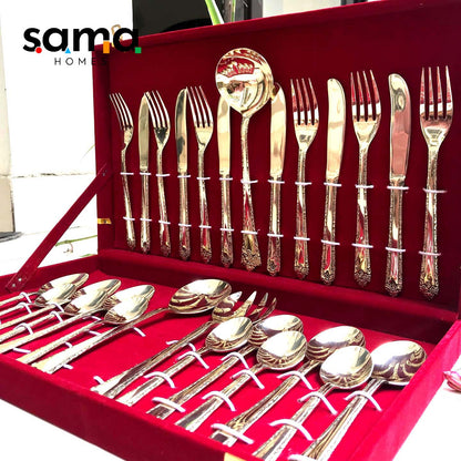 Brass Cutlery Set of 27 Pieces