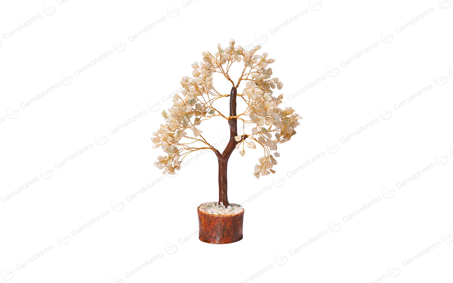 Wooden Green Aventurine Crystal Tree
