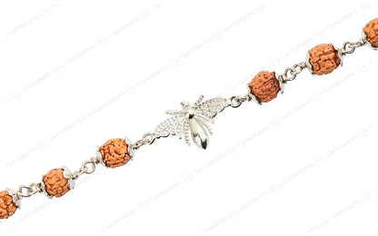 Original 5 Mukhi Rudraksha Silver Studded Butterfly Bracelet for Kids with Certificate by SAMAHealing - Sustainable Living (View 3)