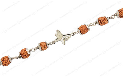 Original 5 Mukhi Rudraksha Silver Butterfly Bracelet for Kids with Certificate by SAMAHealing - Sustainable Living (View 3)