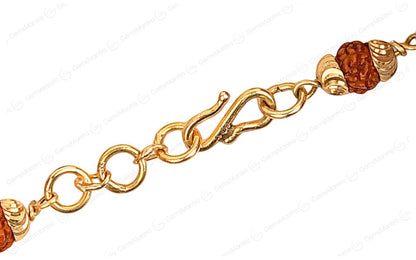 Original 5 Mukhi Rudraksha Gold Mickey Mouse Bracelet for Kids with Certificate by SAMAHealing - Sustainable Living (View 4)
