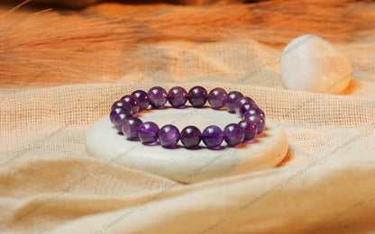 Amethyst Bracelet - Reduce Anxiety, Improve Focus and Balance Emotions by SAMAHealing - Sustainable Living (View 2)