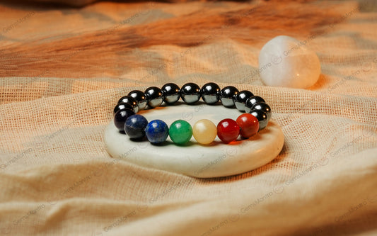 7 Chakra Hematite Bracelet