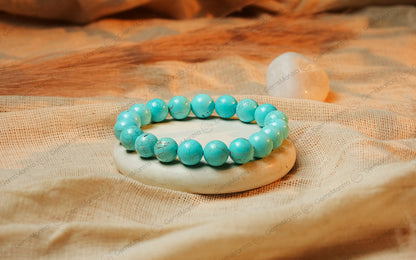 Turquoise Bracelet - Boost Confidence, Improve Communication and Public Speaking by SAMAHealing - Sustainable Living (View 2)