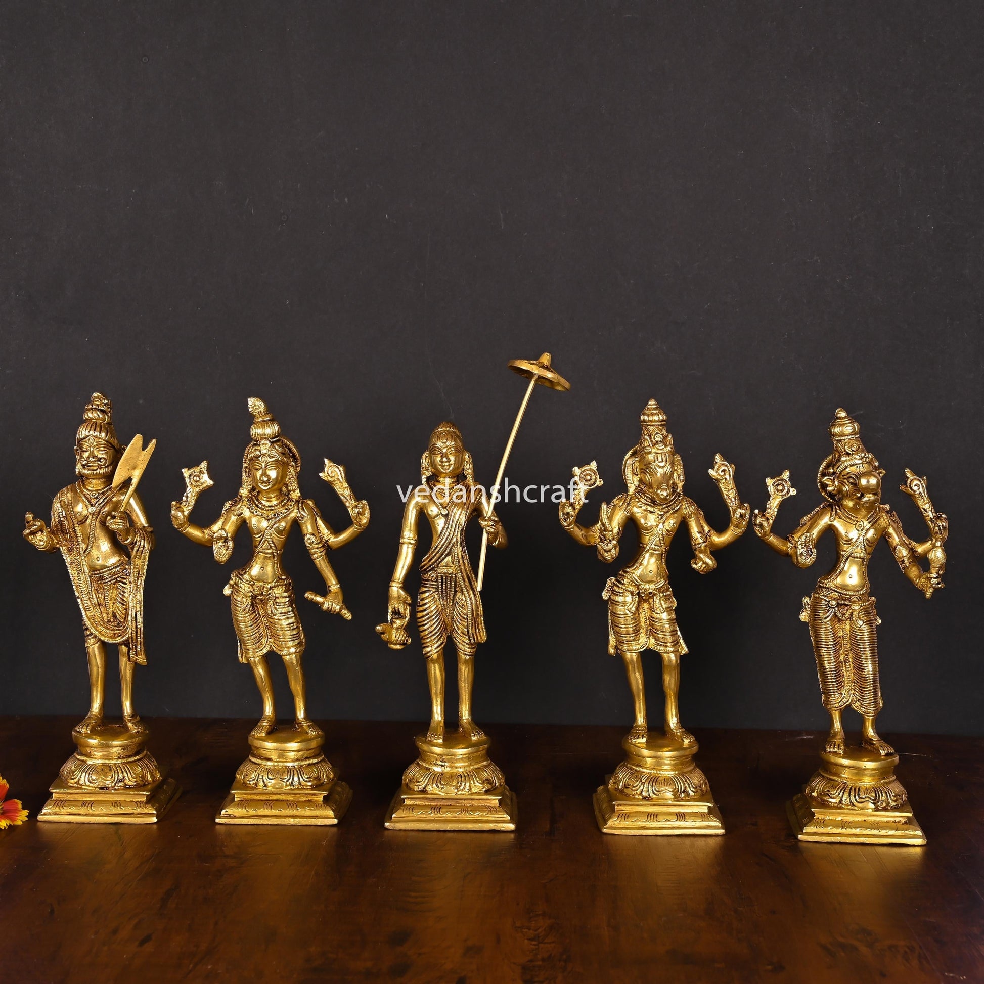 Brass Dashavatara / Vishnu Avatar Statue Set (9") - Image 2