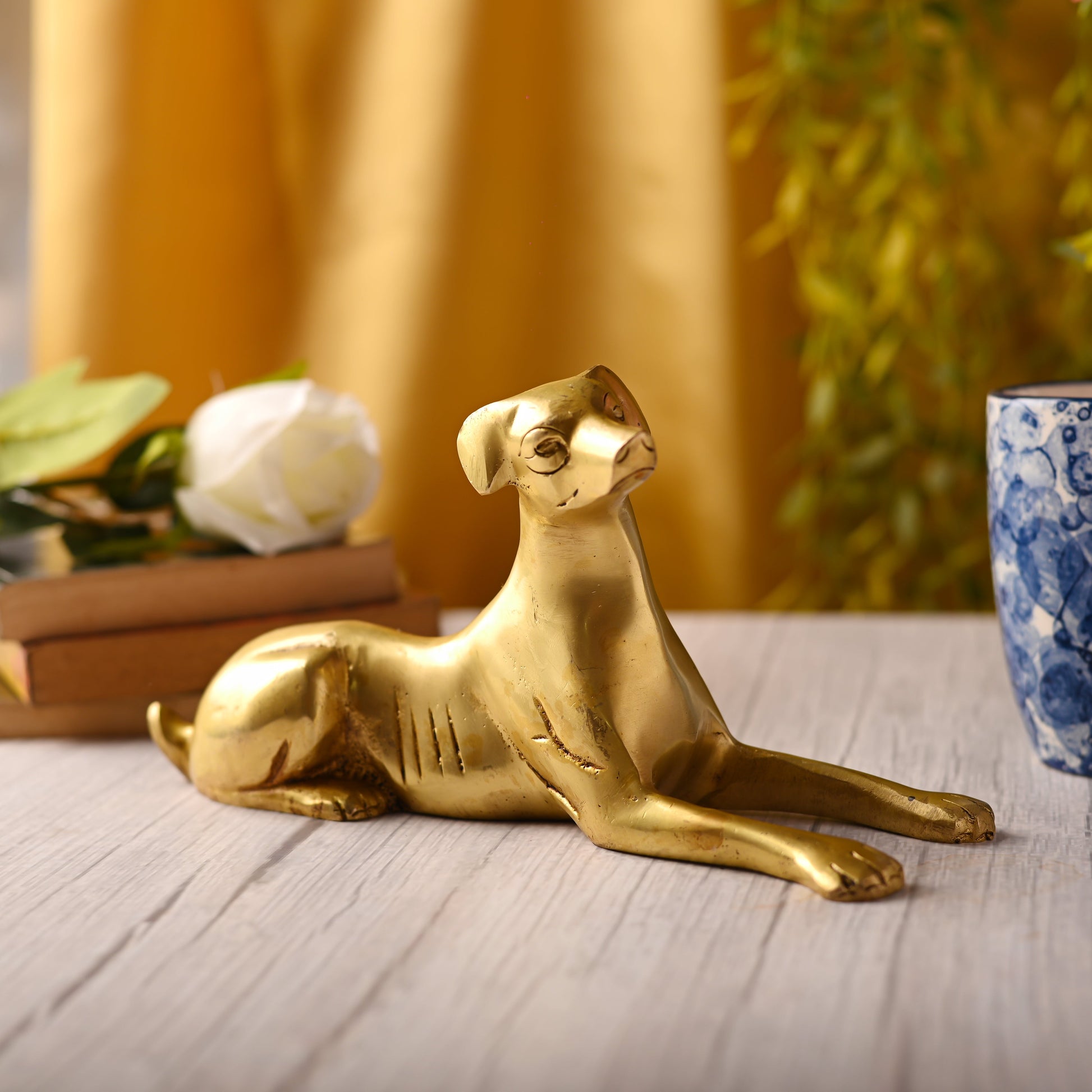 Brass Dog Statue (5.3 INCH) - Eco-friendly - Sama Homes