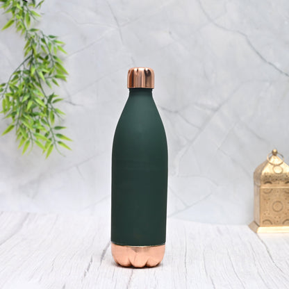 Pure Copper Atlas Bottle Silk ( Green ) 1000 ML – Sama Homes