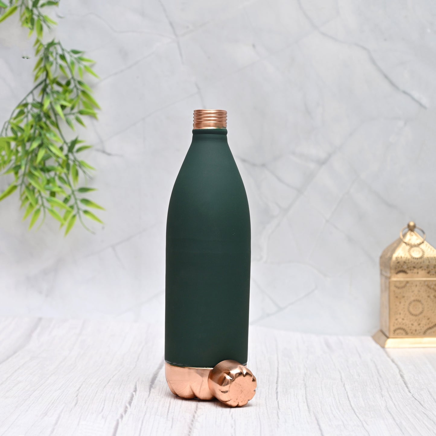 Pure Copper Atlas Bottle Silk ( Green ) 1000 ML – Image 2