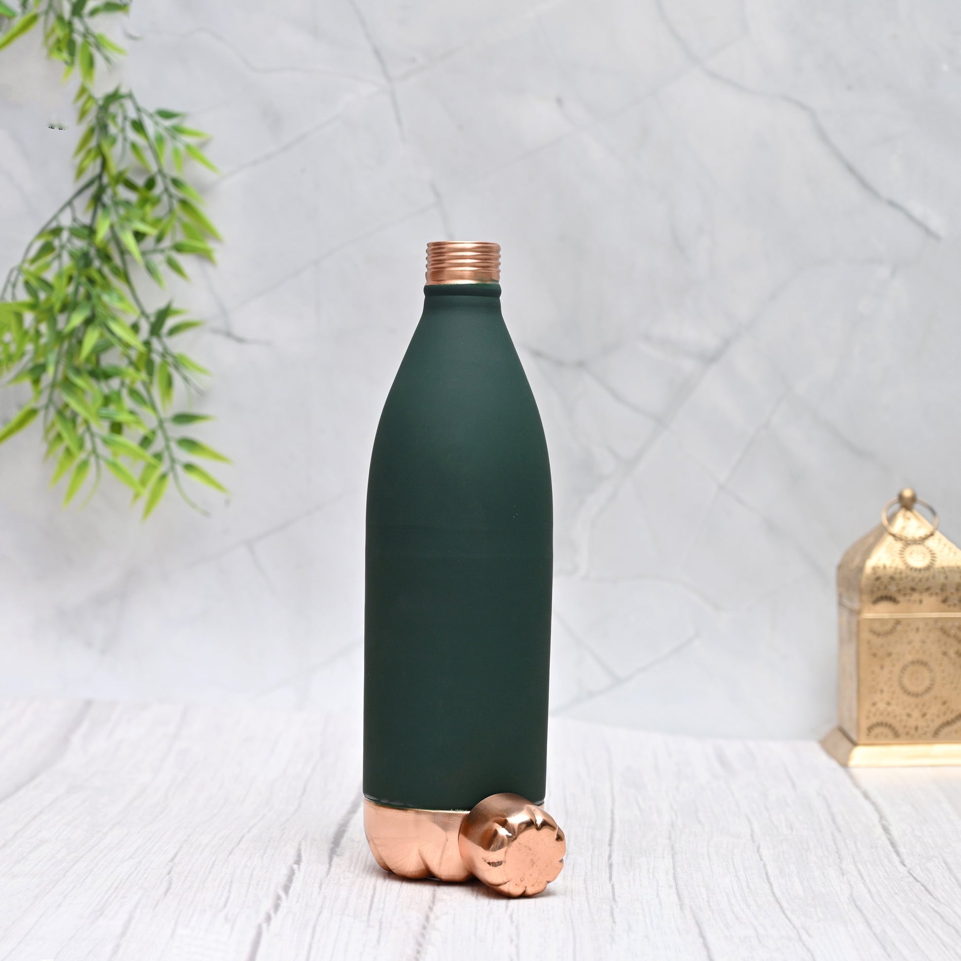 Pure Copper Atlas Bottle Silk ( Green ) 1000 ML – Image 2 - Image 2