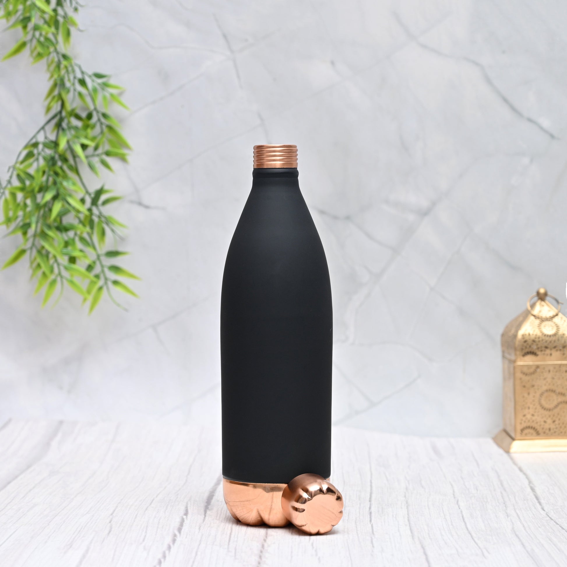 Pure Copper Atlas Silk Bottle (Black) 1000 ML – Image 2 - Image 2