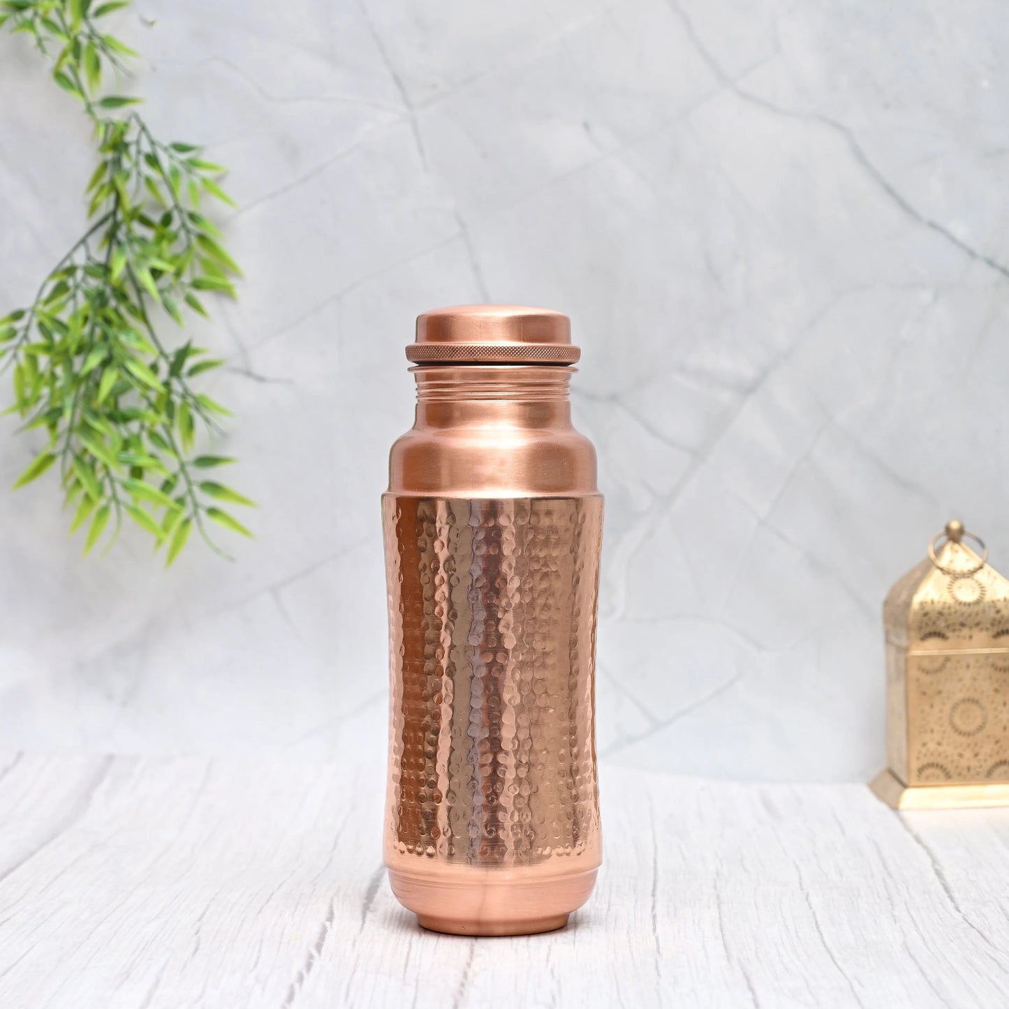 Pure Copper Water Bottle 1300ML | Jumbo Ayurvedic Vessel | Sama Homes