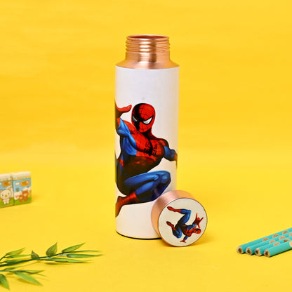 Sama Homes Copper Kids Spider Man Bottle | 400 ML by SAMA Homes - Copper Bottle