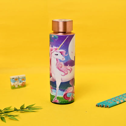 Sama Homes  Copper Kids Bottle Unicorn Bottle  400 ML by SAMA Homes - Copper Bottle (View 2)