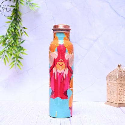 Pure Copper Noble Thought Printed Water Bottle with Leak Proof Capacity 1000 ML. by SAMA Homes - Copper Bottle (View 2)