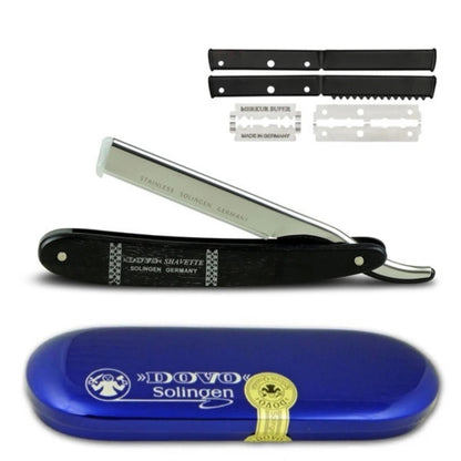 Dovo Shavette, Stainless Steel with Ebony Wood Handle & Lazer Silver Inlay by Dovo - Straight Razor (View 5)