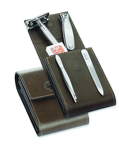 Dovo Razor and Manicure Set in Brown Leather Case by Dovo - Manicure Sets (View 2)